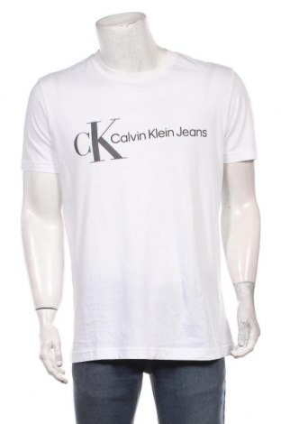 Pánské tričko  Calvin Klein Jeans, Velikost XXL, Barva Bílá, Bavlna, Cena  568,00 Kč