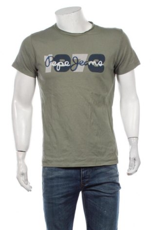 Мъжка тениска Pepe Jeans, Размер L, Цвят Зелен, Памук, Цена 38,00 лв.