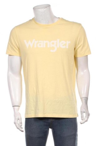 Tricou de bărbați Wrangler, Mărime M, Culoare Galben, Bumbac, Preț 108,95 Lei