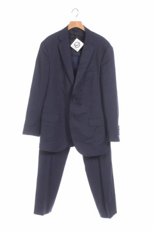 Мъжки костюм Hugo Boss, Размер S, Цвят Син, 99% вълна, 1% еластан, Цена 294,50 лв.