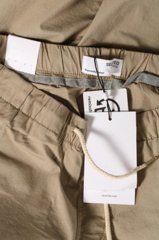 Мъжки панталон Selected Homme, Размер L, Цвят Бежов, 98% памук, 2% еластан, Цена 47,60 лв.