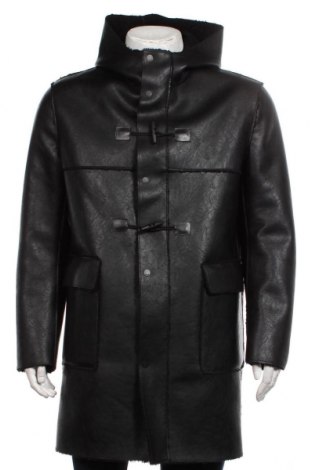 Palton de piele pentru bărbați Cinque, Mărime L, Culoare Negru, Piele ecologică, Preț 712,66 Lei