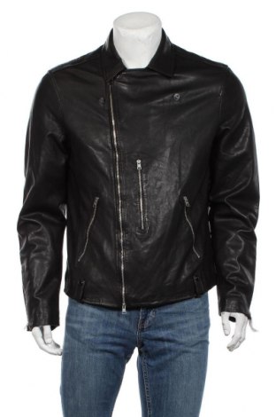 Pánská kožená bunda  AllSaints, Velikost L, Barva Černá, Pravá kůže, Cena  6 521,00 Kč
