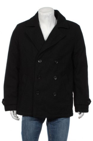 Ανδρικά παλτό Camargue, Μέγεθος L, Χρώμα Μαύρο, 50% μαλλί, 46% πολυεστέρας, 4% άλλα υλικά, Τιμή 86,60 €