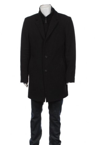 Мъжко палто S.Oliver, Размер XL, Цвят Черен, 67% вълна, 28% полиамид, 5% полиамид, Цена 79,00 лв.