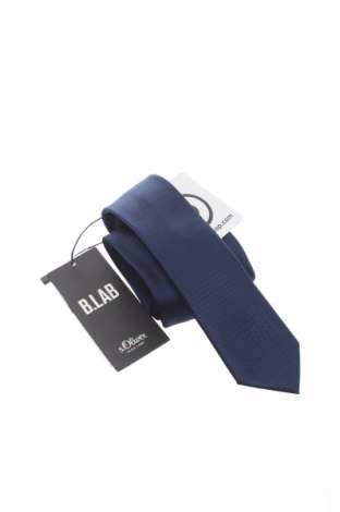 Cravată S.Oliver Black Label, Culoare Albastru, 55% poliester, 45% mătase, Preț 90,95 Lei