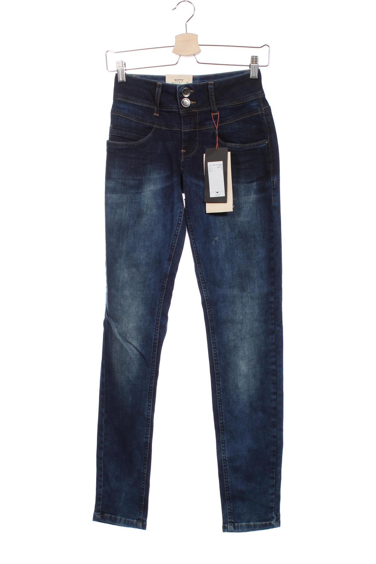 Дамски дънки Pulz Jeans, Размер XS, Цвят Син, Цена 20,28 лв.