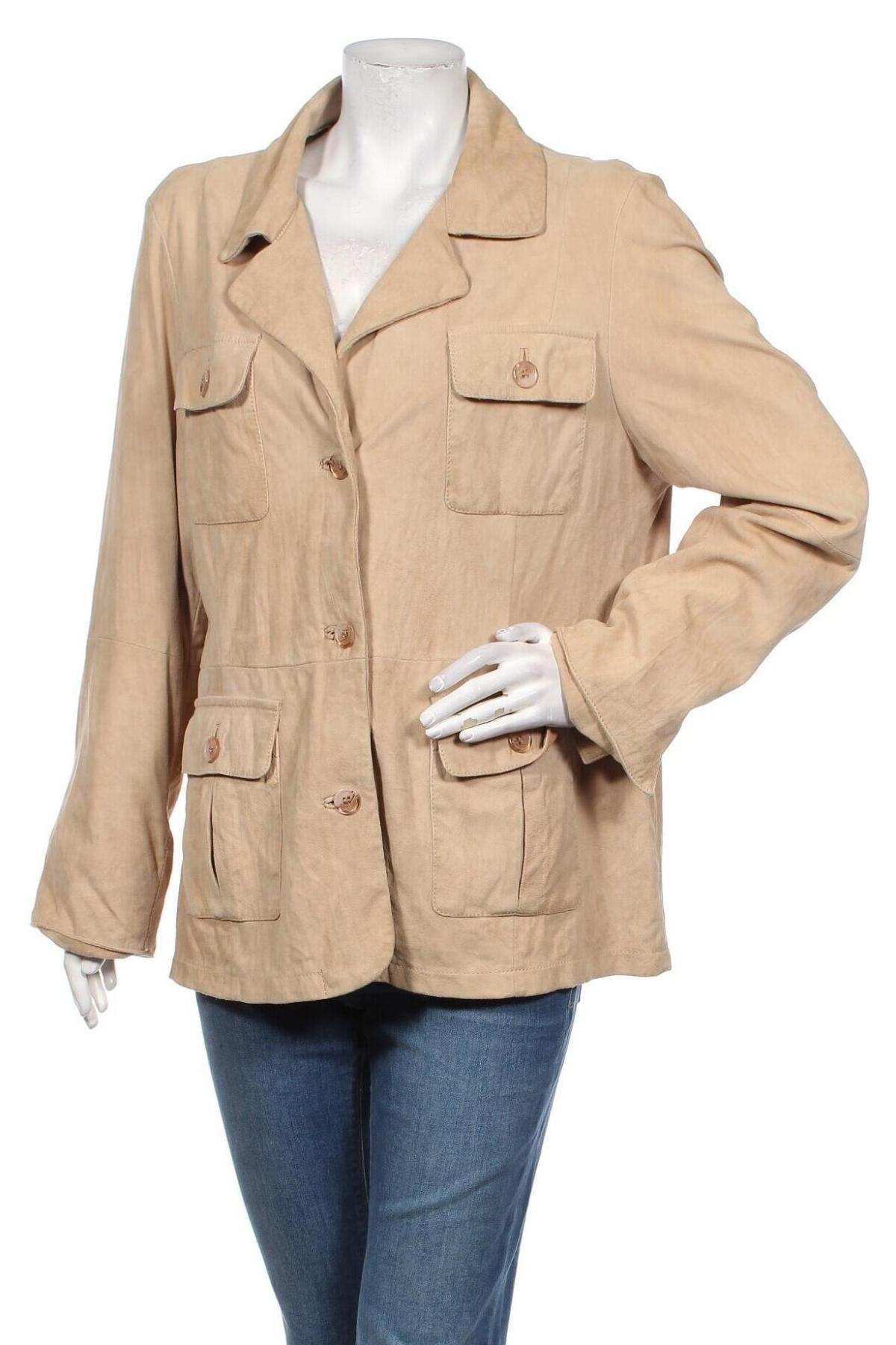 Damen Lederjacke Madeleine, Größe XL, Farbe Beige, Preis 45,30 €