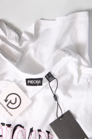 Γυναικεία μπλούζα Pieces, Μέγεθος S, Χρώμα Λευκό, Τιμή 2,68 €