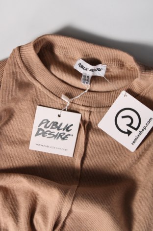 Γυναικεία μπλούζα Public Desire, Μέγεθος XL, Χρώμα Καφέ, Τιμή 3,20 €