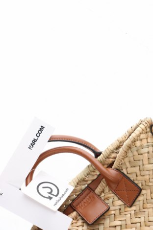 Дамска чанта Karl Lagerfeld, Цвят Бежов, Цена 129,06 лв.