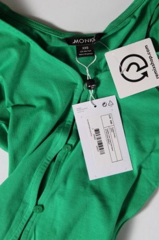 Damen Strickjacke Monki, Größe XXS, Farbe Grün, Preis 2,53 €