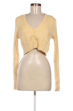 Damen Strickjacke Monki, Größe XL, Farbe Gelb, Preis 4,80 €