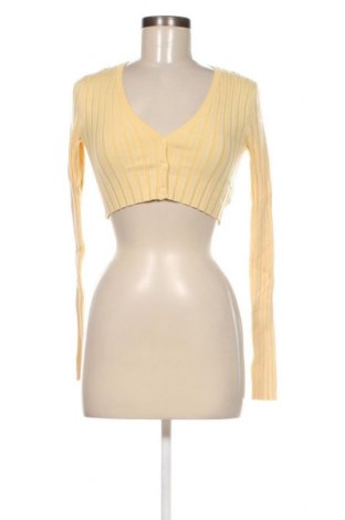 Damen Strickjacke Monki, Größe XS, Farbe Gelb, Preis 4,80 €