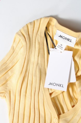 Damen Strickjacke Monki, Größe XS, Farbe Gelb, Preis € 4,80