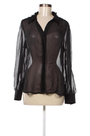 Γυναικείο πουκάμισο River Island, Μέγεθος M, Χρώμα Μαύρο, Τιμή 20,41 €