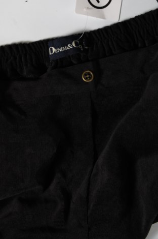 Γυναικείο κοτλέ παντελόνι Denim&Co., Μέγεθος L, Χρώμα Μαύρο, Τιμή 3,59 €