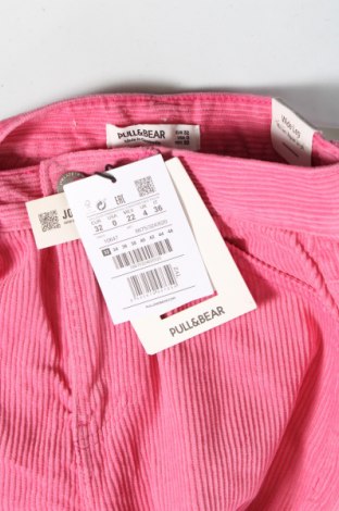 Γυναικείο κοτλέ παντελόνι Pull&Bear, Μέγεθος XS, Χρώμα Ρόζ , Τιμή 11,38 €