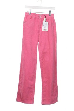 Pantaloni de velvet de femei Pull&Bear, Mărime XS, Culoare Roz, Preț 39,34 Lei