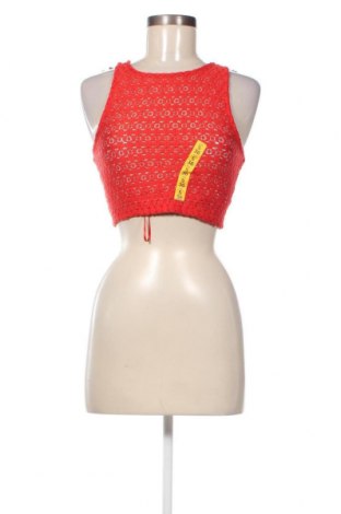 Γυναικείο αμάνικο μπλουζάκι Pull&Bear, Μέγεθος S, Χρώμα Κόκκινο, Τιμή 4,87 €