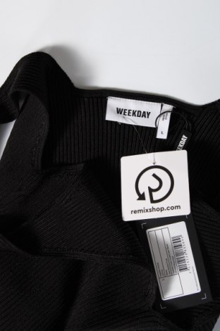 Γυναικείο αμάνικο μπλουζάκι Weekday, Μέγεθος L, Χρώμα Μαύρο, Τιμή 3,90 €