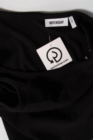 Γυναικείο αμάνικο μπλουζάκι Weekday, Μέγεθος L, Χρώμα Μαύρο, Τιμή 4,33 €