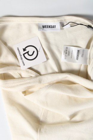 Γυναικείο αμάνικο μπλουζάκι Weekday, Μέγεθος L, Χρώμα Εκρού, Τιμή 2,92 €