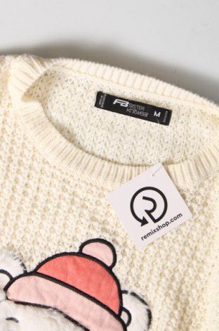 Γυναικείο πουλόβερ Fb Sister, Μέγεθος M, Χρώμα Εκρού, Τιμή 3,77 €