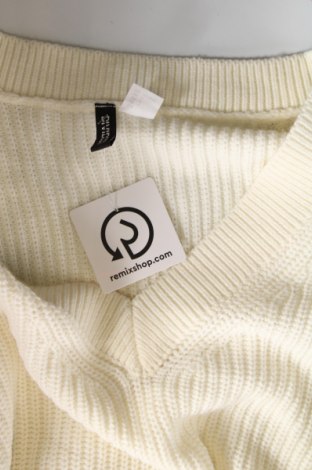 Дамски пуловер H&M Divided, Размер L, Цвят Бял, Цена 7,83 лв.