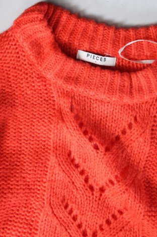 Γυναικείο πουλόβερ Pieces, Μέγεθος L, Χρώμα Πορτοκαλί, Τιμή 3,71 €
