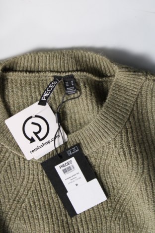 Γυναικείο πουλόβερ Pieces, Μέγεθος M, Χρώμα Πράσινο, Τιμή 8,35 €