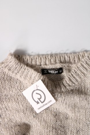 Дамски пуловер Sheilay, Размер M, Цвят Сив, Цена 7,25 лв.