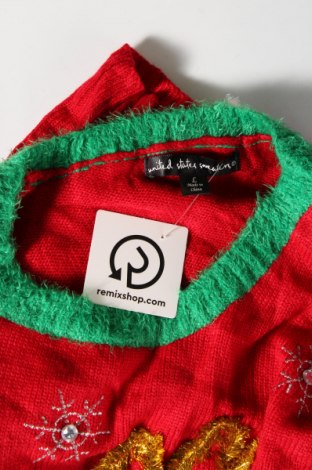 Дамски пуловер United States Sweaters, Размер L, Цвят Червен, Цена 29,00 лв.