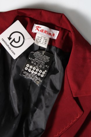 Γυναικείο σακάκι Karina, Μέγεθος 3XL, Χρώμα Κόκκινο, Τιμή 35,81 €