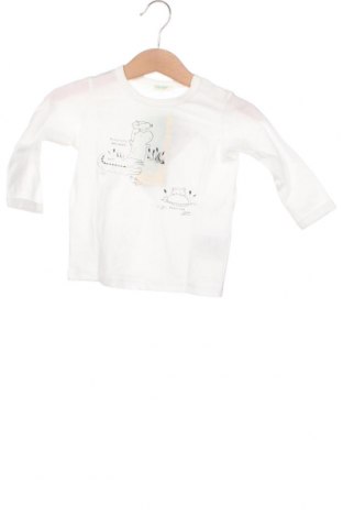 Детска блуза United Colors Of Benetton, Размер 6-9m/ 68-74 см, Цвят Бял, Цена 39,00 лв.