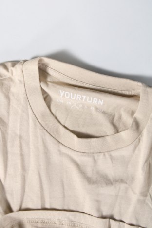 Herren T-Shirt Your Turn, Größe S, Farbe Beige, Preis 14,95 €