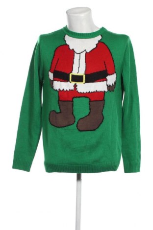 Мъжки пуловер H&M Divided, Размер L, Цвят Зелен, Цена 10,15 лв.
