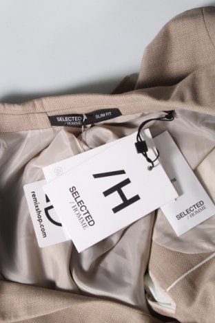 Ανδρικό σακάκι Selected Homme, Μέγεθος XL, Χρώμα  Μπέζ, Τιμή 91,75 €