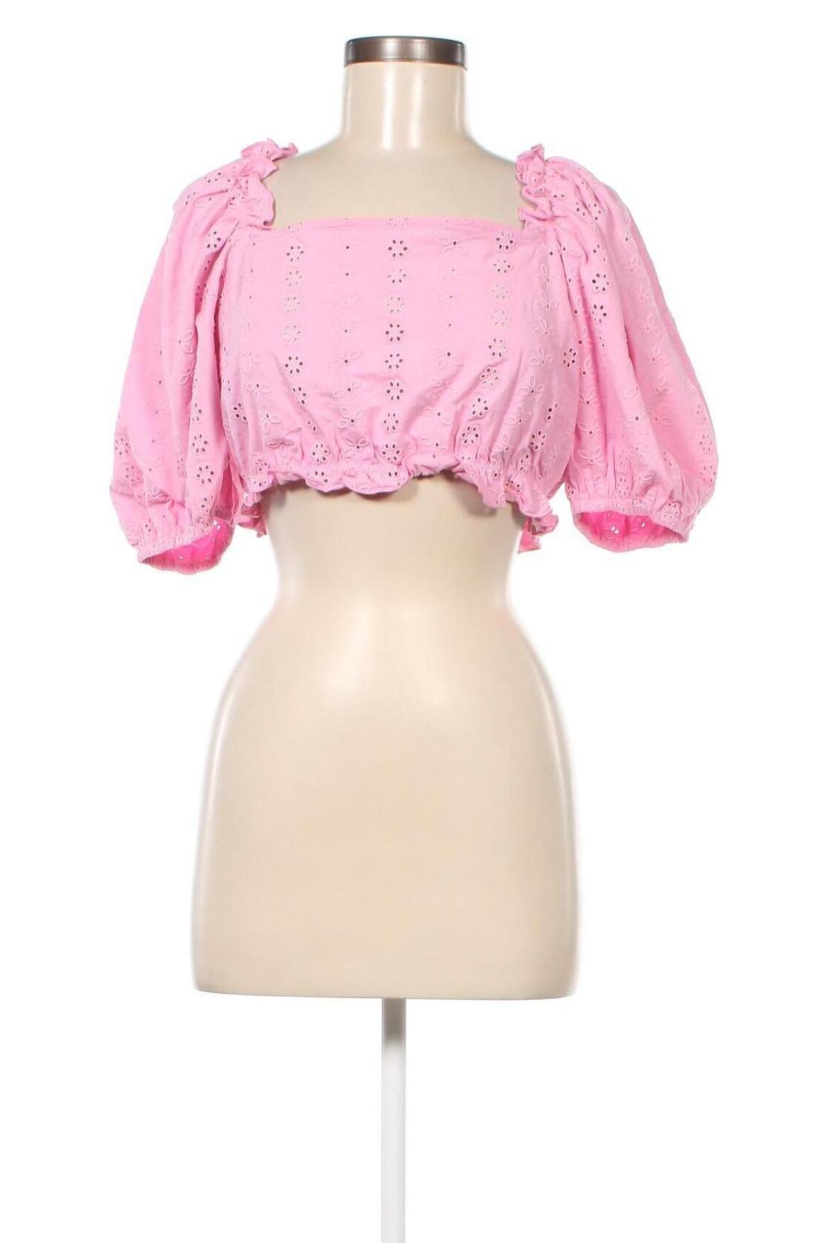 Γυναικεία μπλούζα Gina Tricot, Μέγεθος L, Χρώμα Ρόζ , Τιμή 3,51 €