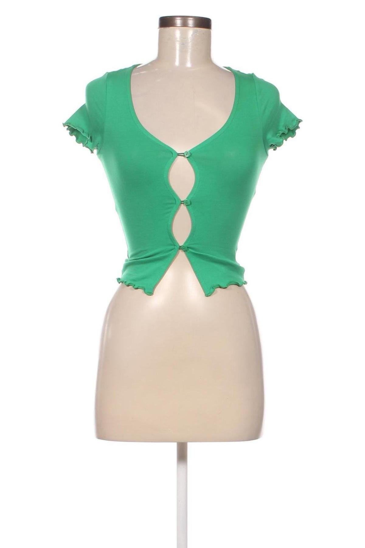 Дамска блуза Monki, Размер XXS, Цвят Зелен, Цена 6,72 лв.