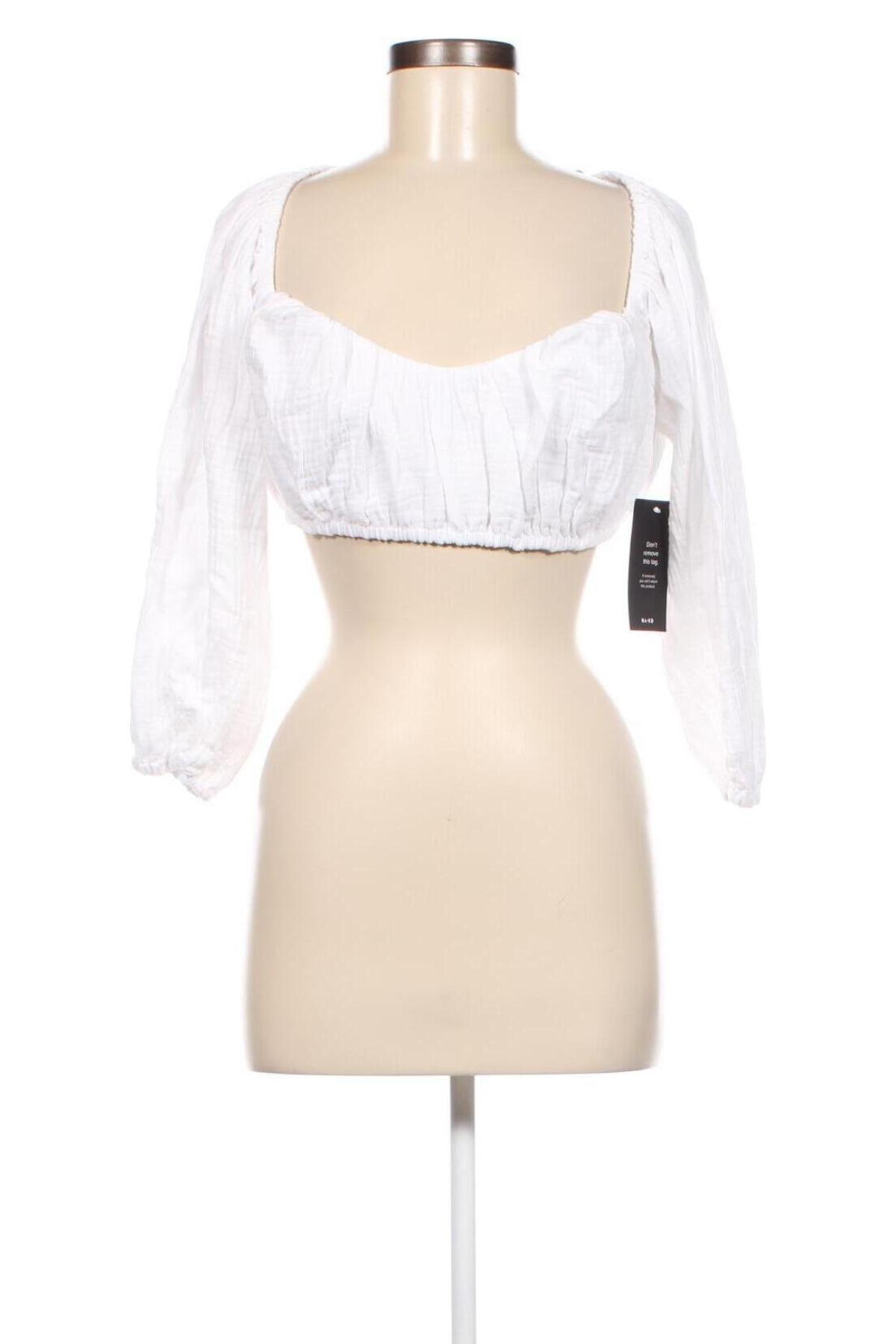 Дамска блуза NA-KD, Размер M, Цвят Бял, Цена 72,00 лв.
