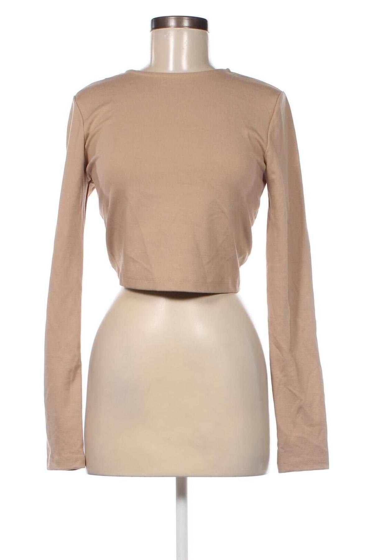 Γυναικεία μπλούζα NA-KD, Μέγεθος L, Χρώμα  Μπέζ, Τιμή 3,71 €
