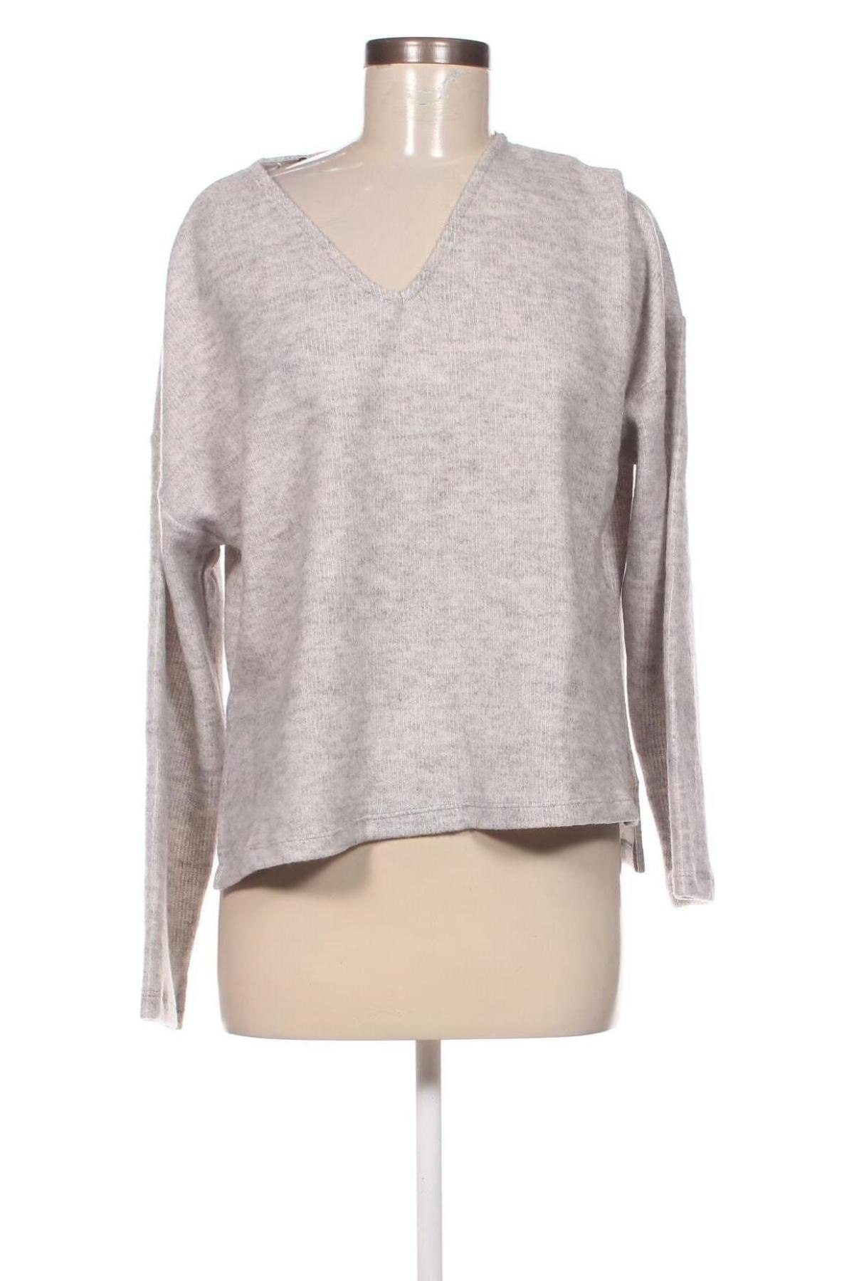 Γυναικεία μπλούζα Pieces, Μέγεθος M, Χρώμα Γκρί, Τιμή 4,33 €