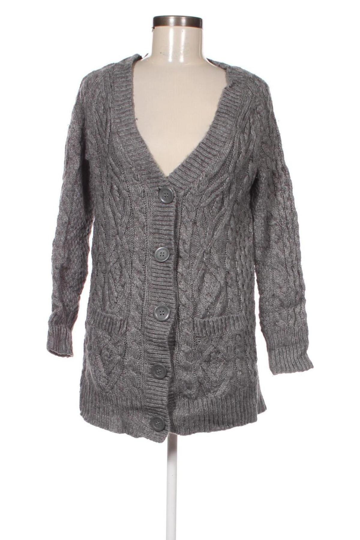 Damen Strickjacke Zara Knitwear, Größe S, Farbe Grau, Preis € 2,37