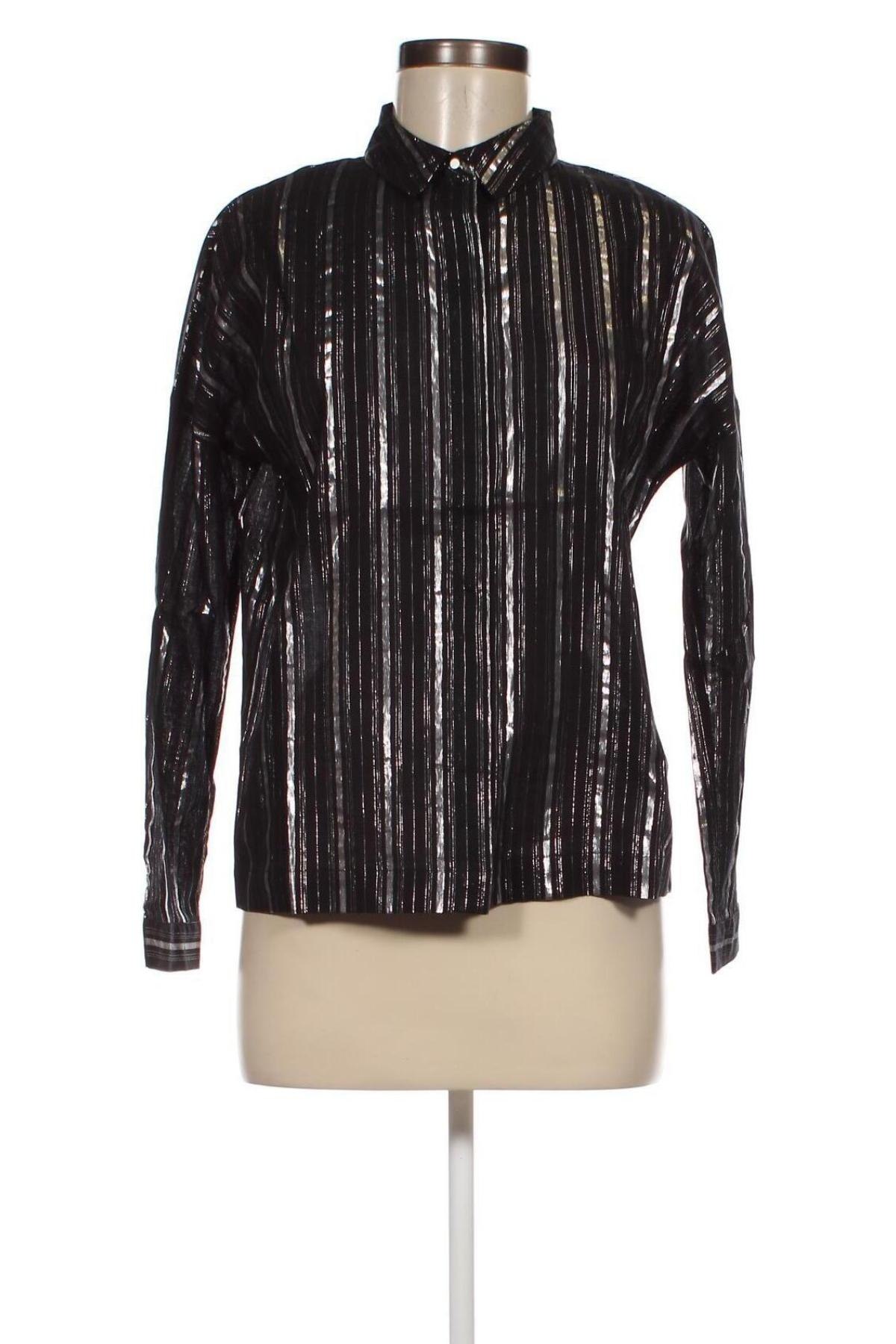 Γυναικείο πουκάμισο SUNCOO, Μέγεθος XS, Χρώμα Μαύρο, Τιμή 5,26 €