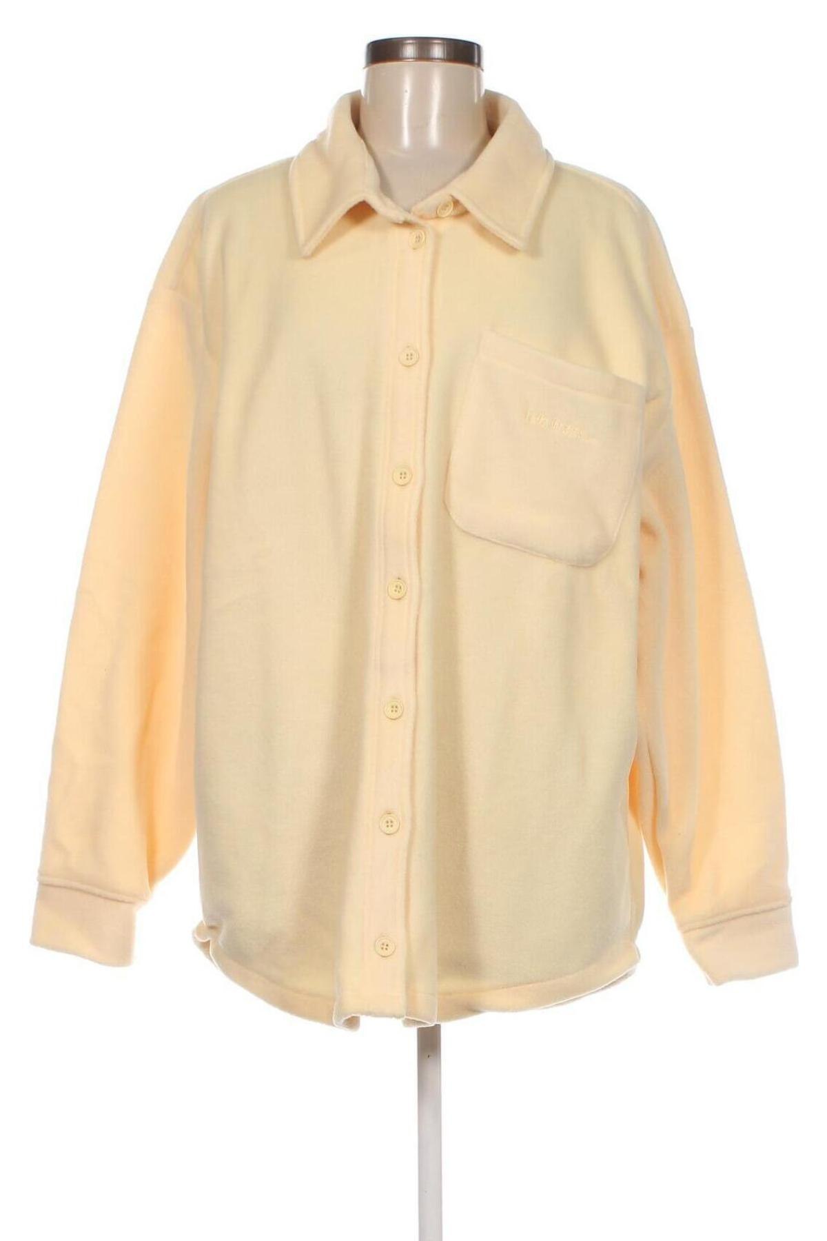 Γυναικείο πουκάμισο iets frans..., Μέγεθος XL, Χρώμα Κίτρινο, Τιμή 5,20 €