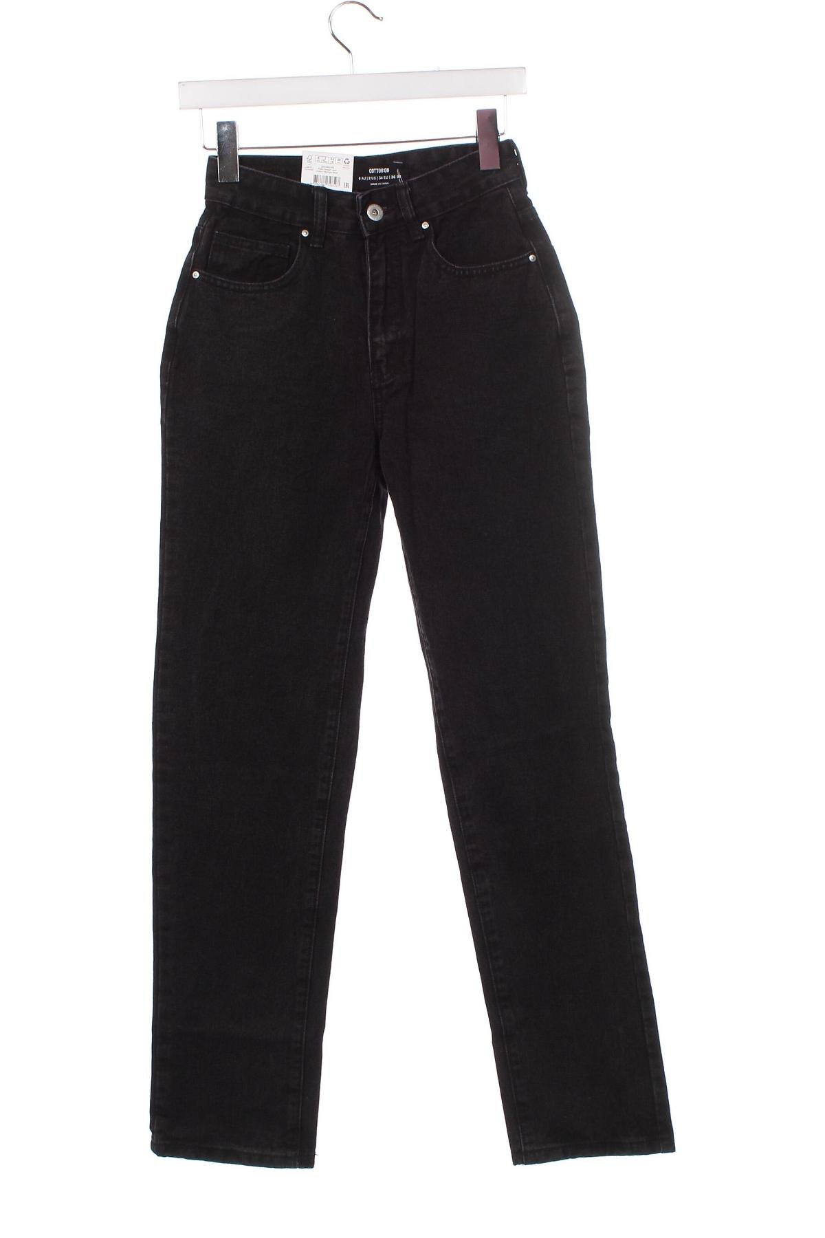 Γυναικείο Τζίν Cotton On, Μέγεθος XS, Χρώμα Μαύρο, Τιμή 5,69 €