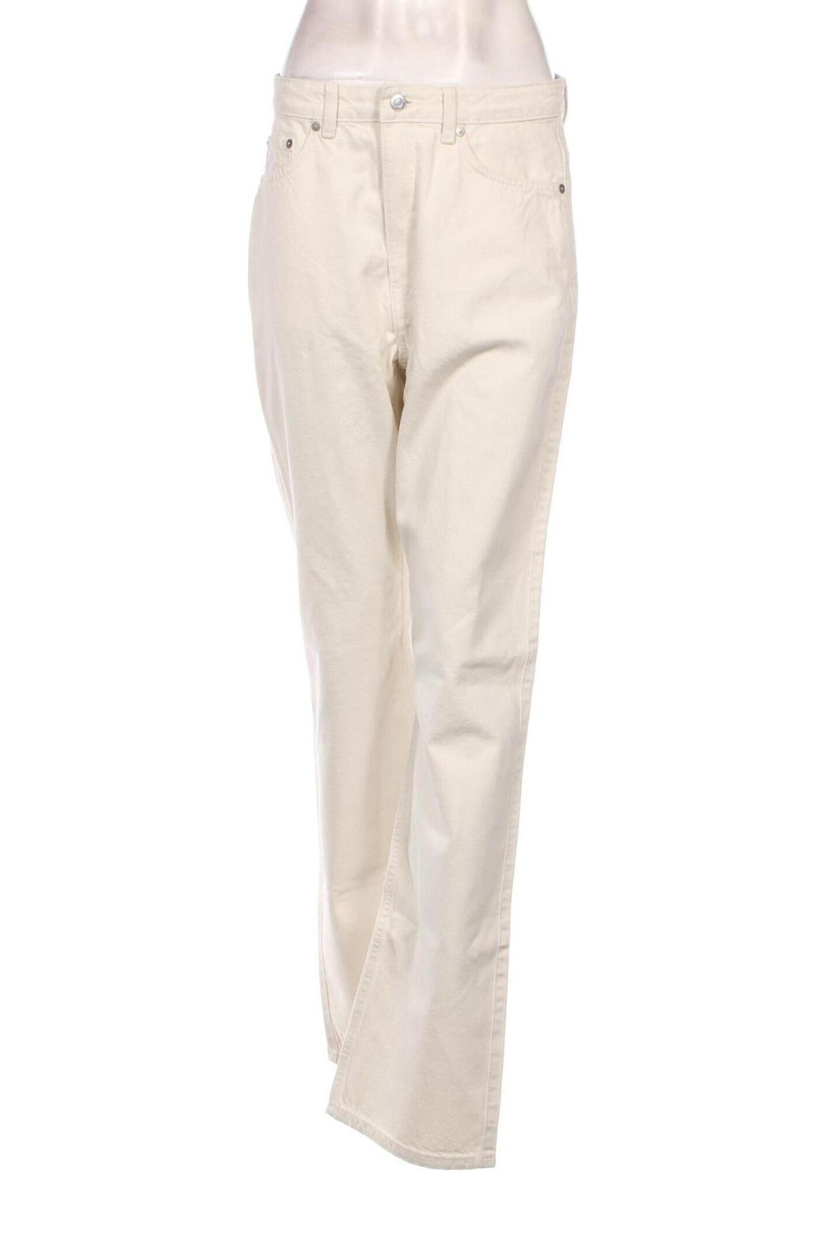 Damen Jeans Weekday, Größe M, Farbe Ecru, Preis 6,76 €