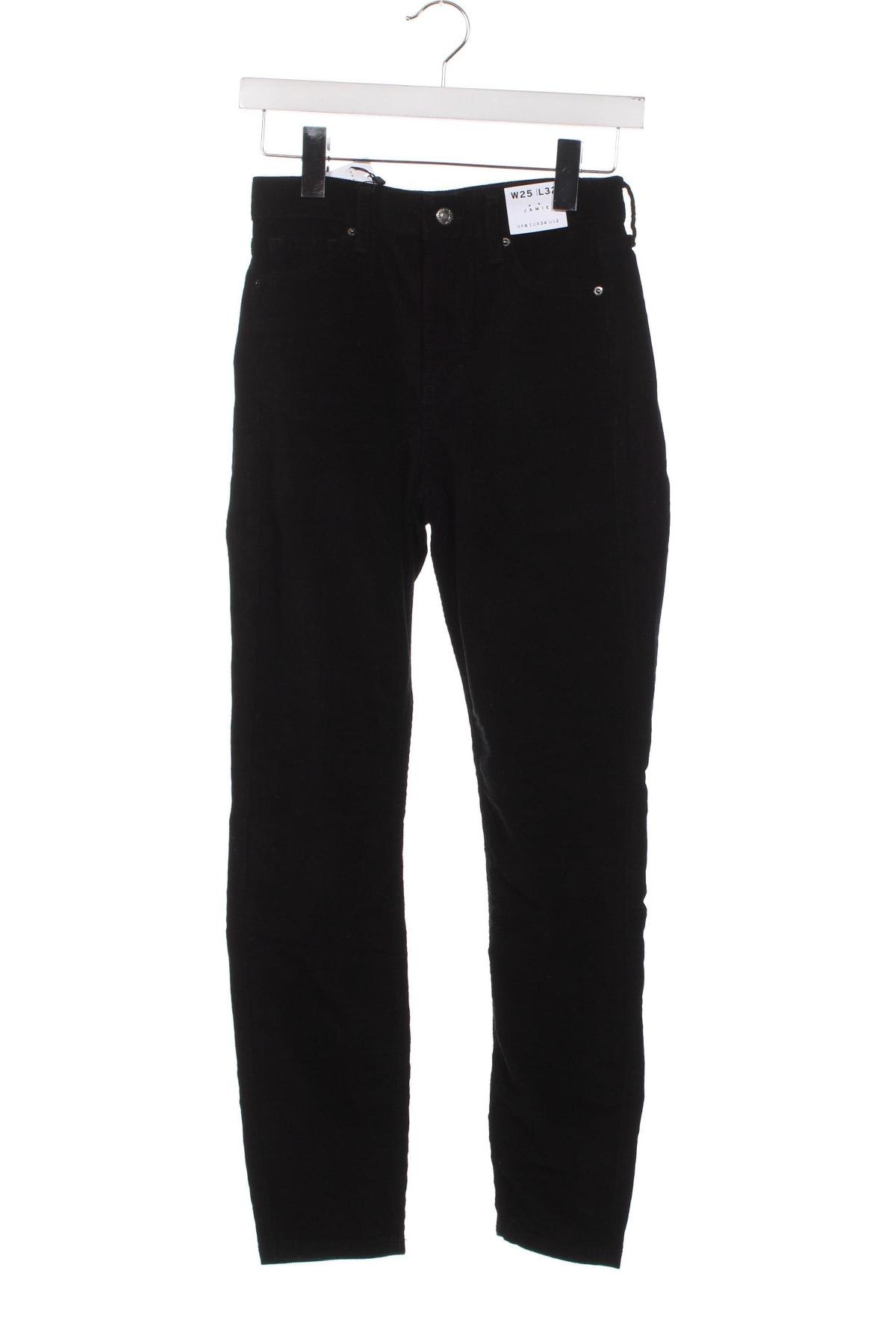 Дамски джинси Topshop, Размер XS, Цвят Черен, Цена 17,40 лв.