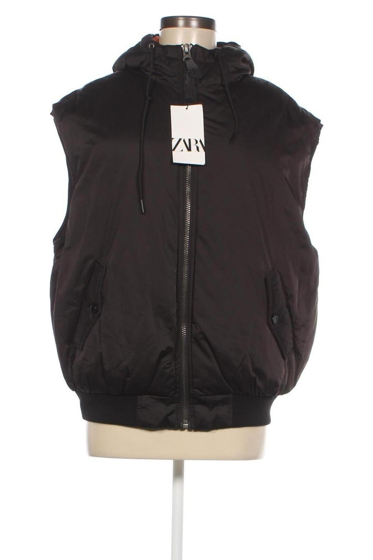 Дамски елек Zara, Размер XS, Цвят Черен, Цена 40,50 лв.